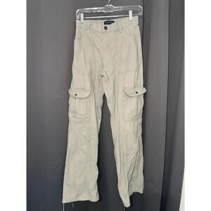 Lands' End Cargo Pants XS Beige Utility Style Multi-Pocket